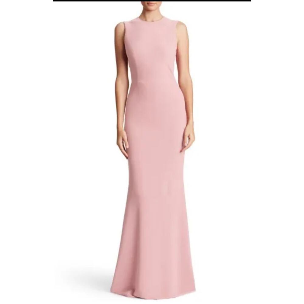 Dress the PopulationBlush Eve Stretch Illusion Back Mermaid Gown NWT Size: Small